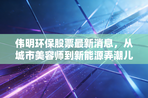 伟明环保股票最新消息,从城市美容师到新能源弄潮儿,这波转型你看懂了吗?