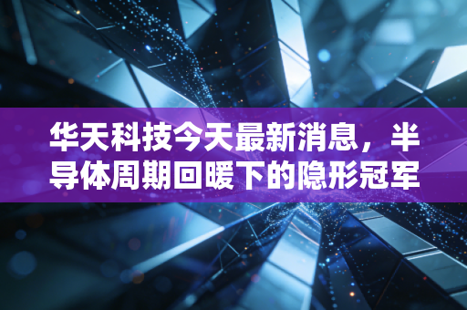 华天科技今天最新消息,半导体周期回暖下的隐形冠军能否借势起飞?