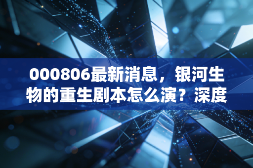 000806最新消息,银河生物的重生剧本怎么演?深度复盘与散户生存指南