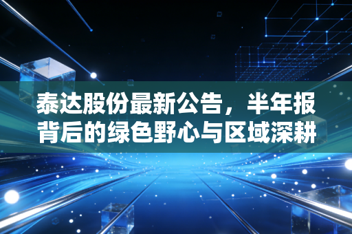 泰达股份最新公告,半年报背后的绿色野心与区域深耕,是时候重新审视这只老牌国企了吗?