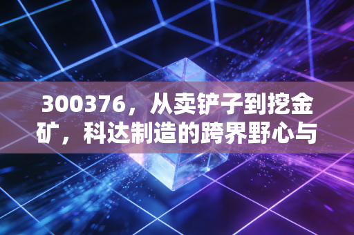 300376,从卖铲子到挖金矿,科达制造的跨界野心与估值迷局