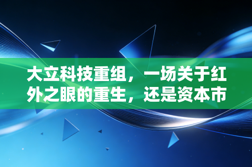 大立科技重组,一场关于红外之眼的重生,还是资本市场的又一次击鼓传花?