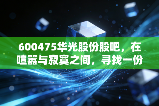 600475华光股份股吧,在喧嚣与寂寞之间,寻找一份被低估的烟火气安全感