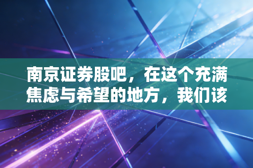 南京证券股吧,在这个充满焦虑与希望的地方,我们该如何读懂一家中小券商的韧性?
