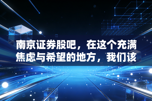 南京证券股吧,在这个充满焦虑与希望的地方,我们该如何读懂一家中小券商的韧性?