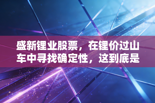 盛新锂业股票,在锂价过山车中寻找确定性,这到底是黄金坑还是价值陷阱?