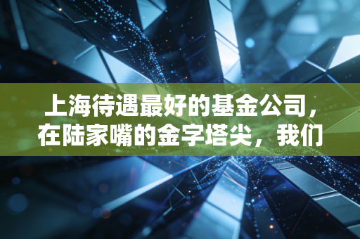 上海待遇最好的基金公司，在陆家嘴的金字塔尖，我们聊点关于钱与焦虑的真话