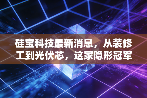 硅宝科技最新消息,从装修工到光伏芯,这家隐形冠军的变与不变
