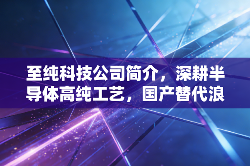 至纯科技公司简介，深耕半导体高纯工艺，国产替代浪潮中的隐形冠军