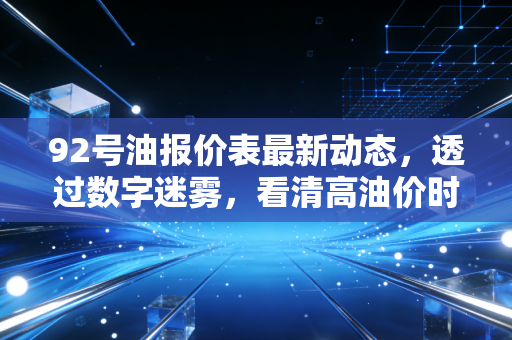 92号油报价表最新动态，透过数字迷雾，看清高油价时代下的生活与投资变局