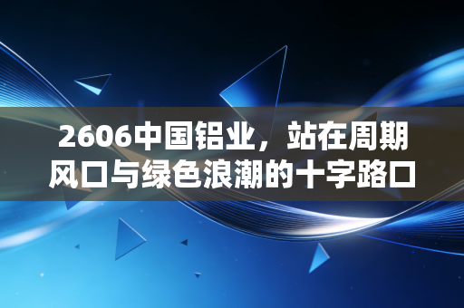 2606中国铝业,站在周期风口与绿色浪潮的十字路口,我们该如何抉择?