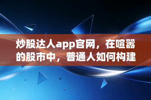 炒股达人app官网,在喧嚣的股市中,普通人如何构建自己的盈利护城河