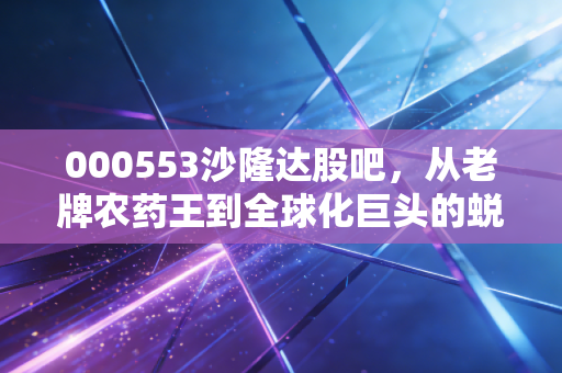 000553沙隆达股吧，从老牌农药王到全球化巨头的蜕变，股民们还好吗？