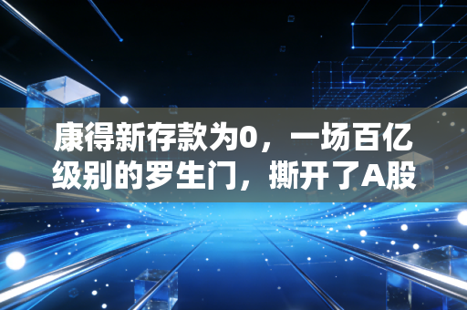 康得新存款为0，一场百亿级别的罗生门，撕开了A股信任的遮羞布