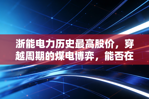 浙能电力历史最高股价,穿越周期的煤电博弈,能否在新时代重塑估值天花板?
