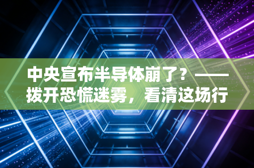 中央宣布半导体崩了？——拨开恐慌迷雾，看清这场行业大洗牌的真相