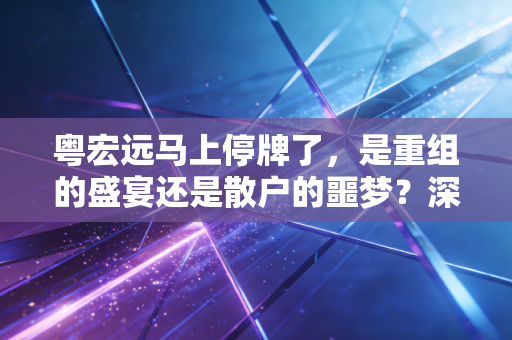 粤宏远马上停牌了，是重组的盛宴还是散户的噩梦？深度解析背后的投资逻辑