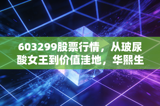 603299股票行情,从玻尿酸女王到价值洼地,华熙生物还能翻身吗?