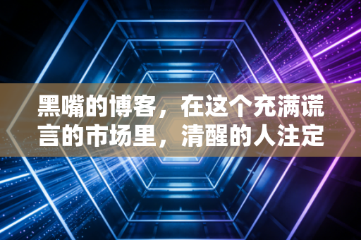 黑嘴的博客，在这个充满谎言的市场里，清醒的人注定是孤独的