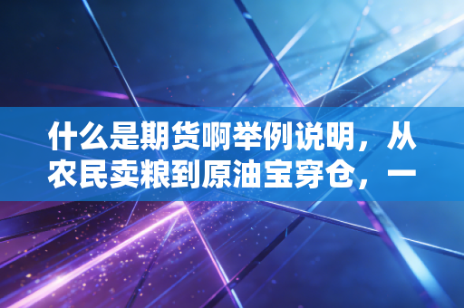 什么是期货啊举例说明，从农民卖粮到原油宝穿仓，一文带你彻底读懂期货的爱恨情仇