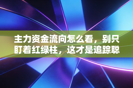 主力资金流向怎么看，别只盯着红绿柱，这才是追踪聪明钱的正确姿势