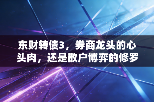 东财转债3，券商龙头的心头肉，还是散户博弈的修罗场？