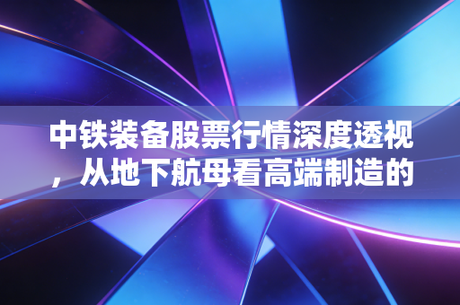 中铁装备股票行情深度透视，从地下航母看高端制造的估值重塑