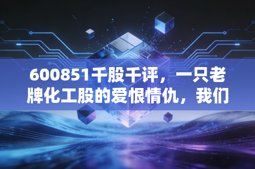 600851千股千评,一只老牌化工股的爱恨情仇,我们该如何在周期波动中寻找确定性?