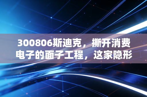 300806斯迪克，撕开消费电子的面子工程，这家隐形冠军到底藏着什么硬实力？