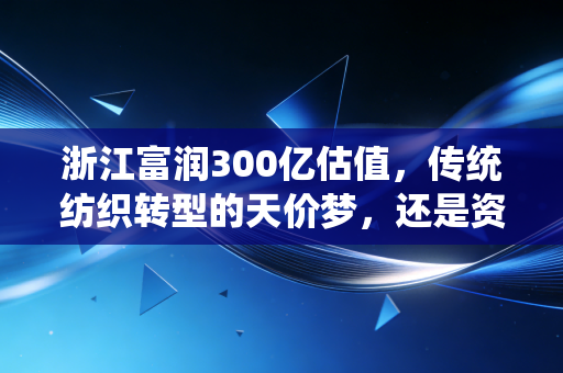 浙江富润300亿估值，传统纺织转型的天价梦，还是资本市场的又一出荒诞剧？
