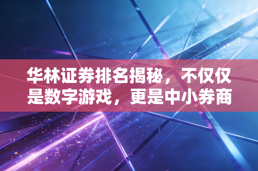 华林证券排名揭秘，不仅仅是数字游戏，更是中小券商的生存样本