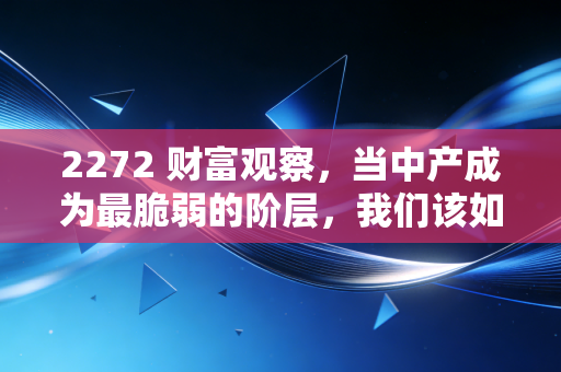 2272 财富观察，当中产成为最脆弱的阶层，我们该如何重构家庭资产的安全垫？