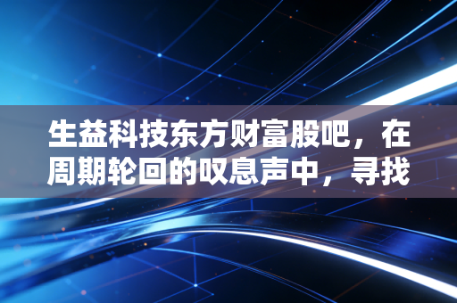 生益科技东方财富股吧，在周期轮回的叹息声中，寻找那份被低估的硬核安全感