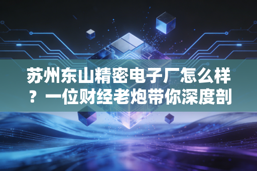 苏州东山精密电子厂怎么样？一位财经老炮带你深度剖析这家制造业巨头的真实面貌