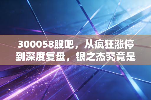 300058股吧,从疯狂涨停到深度复盘,银之杰究竟是金融科技的真龙头还是情绪的牺牲品?
