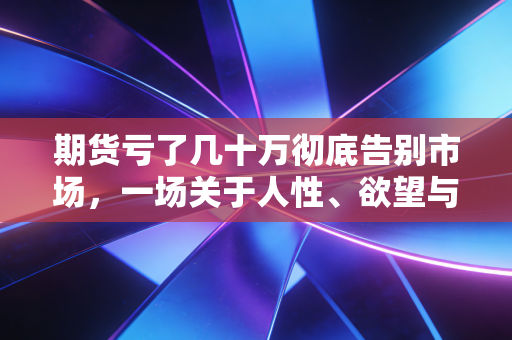 期货亏了几十万彻底告别市场,一场关于人性、欲望与生存的残酷修罗场