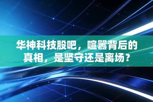 华神科技股吧，喧嚣背后的真相，是坚守还是离场？