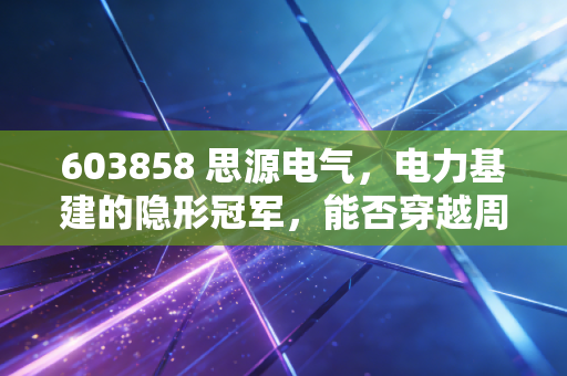 603858 思源电气,电力基建的隐形冠军,能否穿越周期成为长跑健将?