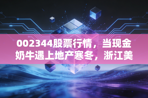 002344股票行情,当现金奶牛遇上地产寒冬,浙江美大还值得爱吗?