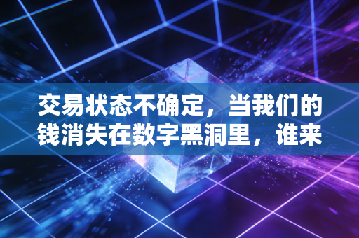 交易状态不确定,当我们的钱消失在数字黑洞里,谁来为信任买单?