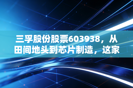 三孚股份股票603938，从田间地头到芯片制造，这家化工多面手到底藏着什么潜力？