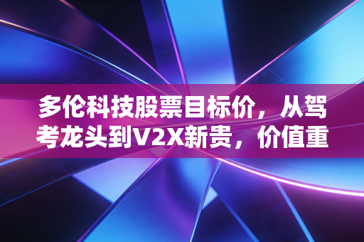 多伦科技股票目标价,从驾考龙头到V2X新贵,价值重估下的成长空间究竟有多大?