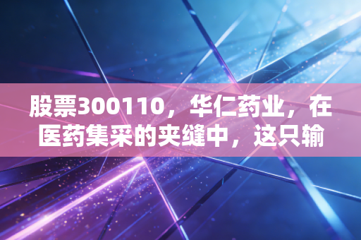 股票300110,华仁药业,在医药集采的夹缝中,这只输液老兵还能打吗?