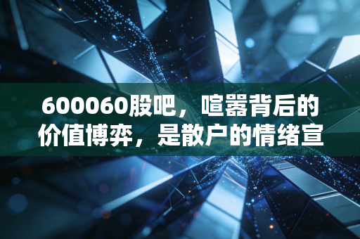 600060股吧，喧嚣背后的价值博弈，是散户的情绪宣泄场还是价值投资者的避风港？