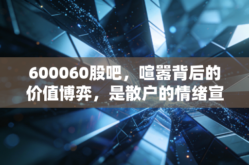 600060股吧，喧嚣背后的价值博弈，是散户的情绪宣泄场还是价值投资者的避风港？