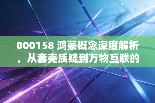 000158 鸿蒙概念深度解析，从套壳质疑到万物互联的万亿蓝海，我们该如何下注？