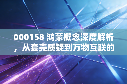 000158 鸿蒙概念深度解析，从套壳质疑到万物互联的万亿蓝海，我们该如何下注？