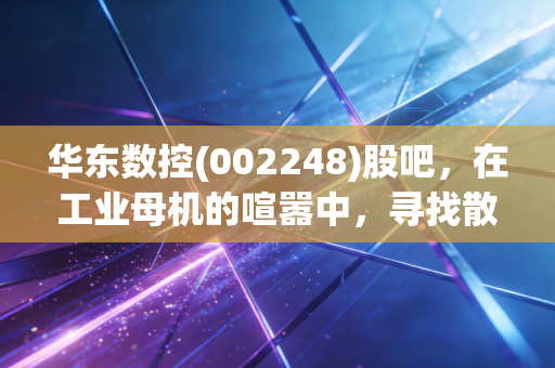 华东数控(002248)股吧，在工业母机的喧嚣中，寻找散户的孤独与坚守