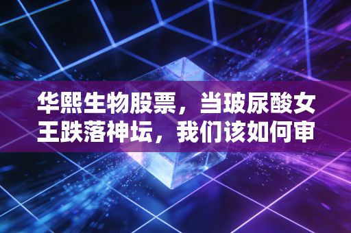 华熙生物股票，当玻尿酸女王跌落神坛，我们该如何审视它的长期价值？