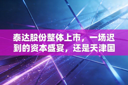 泰达股份整体上市，一场迟到的资本盛宴，还是天津国企改革的深水区试炼？